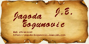 Jagoda Bogunović vizit kartica